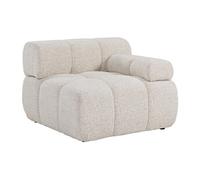 Vente-unique - Fauteuil d'angle Droit en Tissu chiné Beige FACIVIL