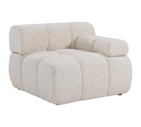 Fauteuil d'angle droit en tissu chiné beige FACIVIL