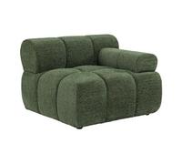 Vente-unique - Fauteuil d'angle Droit en Tissu chiné Vert FACIVIL