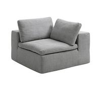 Fauteuil d'angle droit en tissu gris CORTOLINE