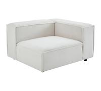 Fauteuil d'angle droit en velours côtelé beige RUZOLO