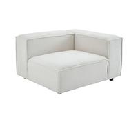 Fauteuil d'angle droit en velours côtelé beige RUZOLO