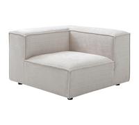 Fauteuil d'angle en tissu chenille beige RUZOLO