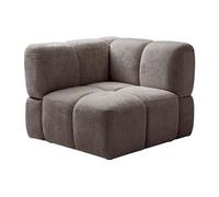 Vente-unique - Fauteuil d'angle en Tissu texturé Taupe CARLIVI