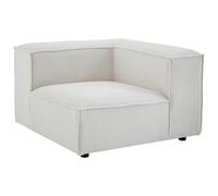 Fauteuil d'angle en velours côtelé beige RUZOLO