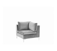 Fauteuil d'angle en velours gris EVJA - BELIANI - Modulable - Vintage