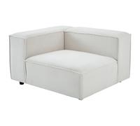 Fauteuil d'angle gauche en velours côtelé beige RUZOLO