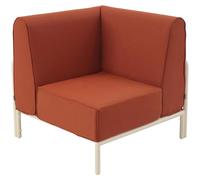 Fauteuil d'angle pour salon de jardin modulable tissu terracotta - Oviala Patio