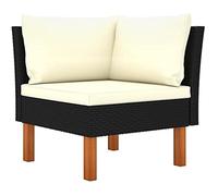 vidaXL Canapé d'angle Poly rotin et bois massif d'eucalyptus