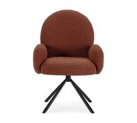 Fauteuil Dario pivotant brique