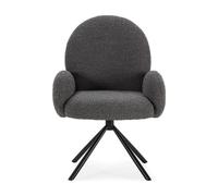 Fauteuil Dario pivotant gris foncé