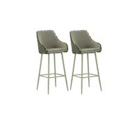 Lot de 2 Chaises de Bar ""Alaska"" 111cm Vert