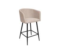 Fauteuil de bar tissu beige Marlo