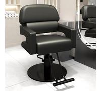 Fauteuil de barbier / coiffure, équipement pour spa et institut de beauté | Revêtement en similicuir (PU) et mousse, rotation à 360°, hauteur réglable (84-94 cm), capacité charge 700Lbs(C)