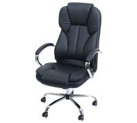 Fauteuil de bureau américain Kansas XXL, fauteuil manager, charge 150kg, similicuir noir