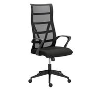 Fauteuil de bureau Bruneau Optyma tissu et maille - avec accoudoirs - Mécanisme Basculant centré - Pied noir - Fauteuils de bureau tissu - Bruneau