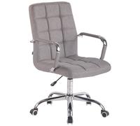 Fauteuil de Bureau - CLP - Deli - Tissu - Gris - Hauteur réglable - Roulettes légères - Design élégant