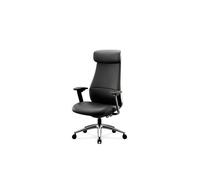 Fauteuil de bureau en cuir noir COMMAND ergonomique, Jan Nowak