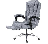 Fauteuil de bureau exécutif à dossier haut - Reclinateur ergonomique pour la maison et le travail-Gris