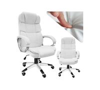 Fauteuil de bureau JONAS - blanc - Dossier extra rembourré