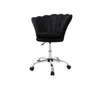 Ml-design Fauteuil de bureau velours - Noir