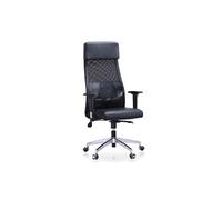Fauteuil de bureau pivotant en simili-cuir coloris noir - Largeur 65 x Profondeur 65 x hauteur 120-128 cm