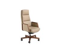 Fauteuil de bureau pivotant en similicuir vison 4213, 68 x 70 x 120 cm -