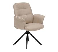 Fauteuil de Bureau Pivotant Sisco 98cm Beige
