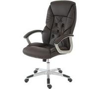 Fauteuil de bureau pro L42 XXL, charge 150kg, similicuir marron Marron G