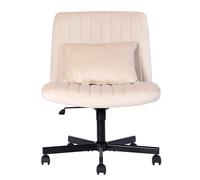 Fauteuil de bureau Roline tissu moderne sans accoudoirs réglable 360