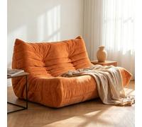 Fauteuil De Cheminée Togo, Canapé Relax Double Au Sol | Canapé-sac De Foin Confortable, Fauteuil D'appoint En Mousse À Mémoire De Forme, Fauteuil De Sol Ergonomique Pour Le Salon