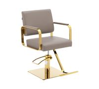 Fauteuil de coiffeur avec repose-pieds - 490 - 650 mm - 200 kg - Beige / doré | physa