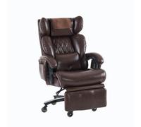 Fauteuil de direction avec fonction massage et chauffage, chaise de bureau ergonomique en simili cuir, 88 x 70 x 112,5 cm, Marron Aosom France