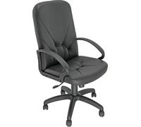 Fauteuil de direction Nino - Simili cuir Noir - Hauteur réglable - Accoudoirs