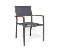 Fauteuil de jardin alu et - Gris anthracite - ORSINO