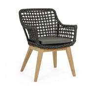 Fauteuil de jardin Bizzotto Madison - Noir