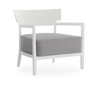 Fauteuil D'extérieur Kartell CARA MAT Blanc/ Gris