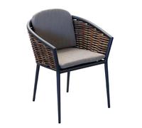 Fauteuil de jardin empilable aluminium et résine synthétique - Muse
