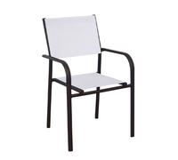 Fauteuil de jardin empilable aluminium et toile - Duca