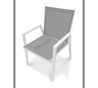 Fauteuil de jardin empilable en aluminium - blanc
