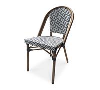 Fauteuil de jardin empilable en aluminium - Bleu marine - BISTRO
