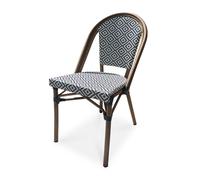Fauteuil de jardin empilable en aluminium - Bleu marine - BISTRO
