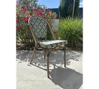 Fauteuil de jardin empilable en aluminium - vert