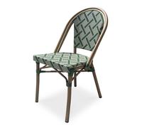 DCB Garden Fauteuil de jardin BISTRO empilable en aluminium Vert