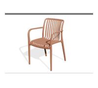 Fauteuil de jardin empilable en polypropylène - terracotta