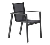 Paris prix Fauteuil de jardin empilable - Gris anthracite & noir