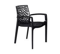 Fauteuil de jardin empilable Polypropylène - Anthracite - DIADEME de MYLIA