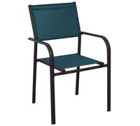 Fauteuil de jardin empilable aluminium et toile - Duca
