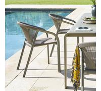 Fauteuil de jardin empilable RIU Cappucino Café Aluminium traité époxy Hespéride