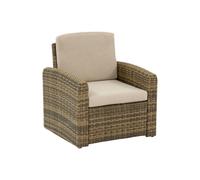 Fauteuil de jardin en alu et résine tressée selenim naturae - hespéride